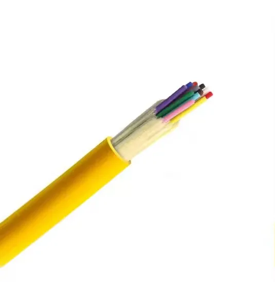 Distribution cable GJFJV 6 Core Indoor Tight Buffered Fiber Optic Distribution Cable Single Mode PVC Jacket