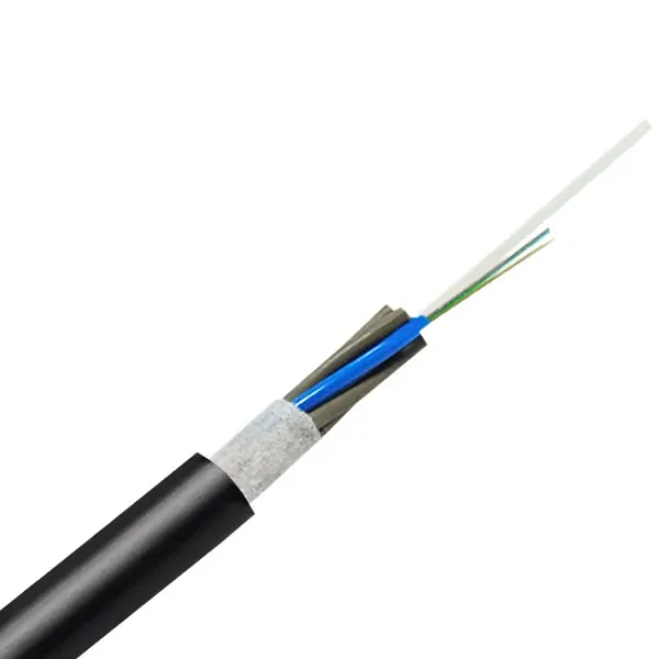 12 Strand OSP Outdoor Dry Loose Tube, Non-Armored, All Dielectric, OS2 Single Mode Fiber Optic Cable, Black