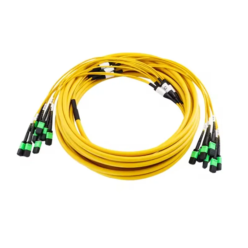 Picture name: MTP MPO Fiber Cable|144F APC MPO-MPO Patch Cord 12x12F Female SM 9125um G657A2 LSZH 0.35dB Max. Type B